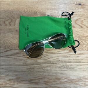 New - Kate Spade Women's Emmaline Gold Aviator Sunglasses 57mm